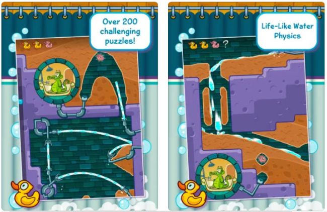 Screenshots from Where's My Water? iPad games for kids