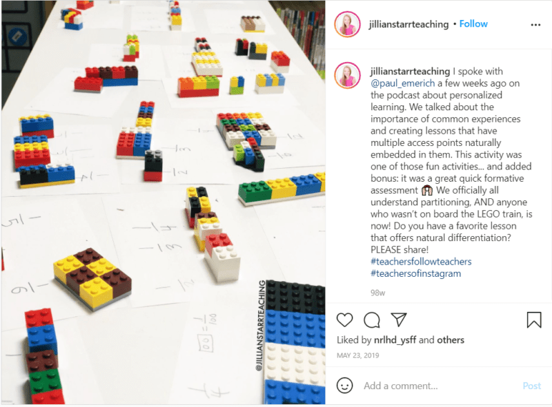 Still of building blocks second grade assessment Instagram jillianstarrteaching post