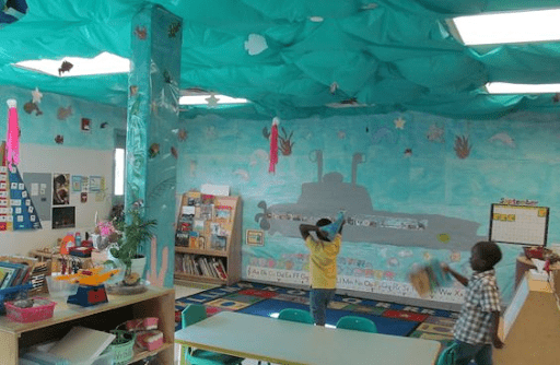 Classroom with under the sea themed-decor