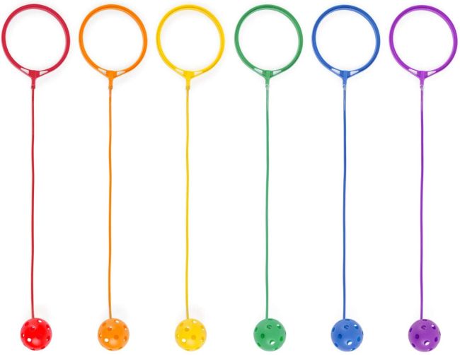 Colorful skip ball ankle toys