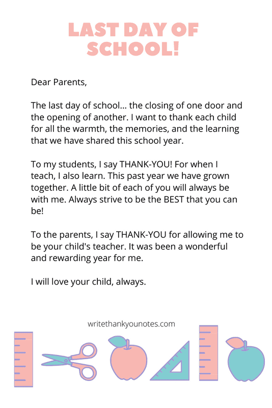 10 Examples Of Awesome End of Year Letters To Students