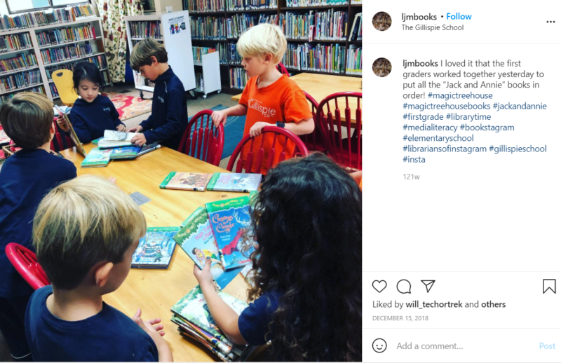 Still of students reading Magic Tree Books ljmbooks Instagram post
