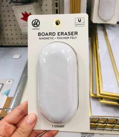 White magnetic board eraser 