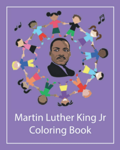 Cover illustration of Martin Luther King Jr Coloring Book