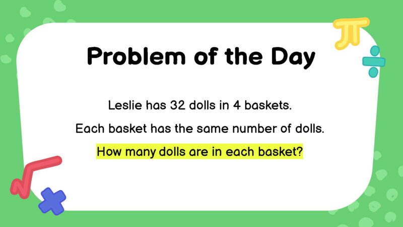 Division third grade math word problem