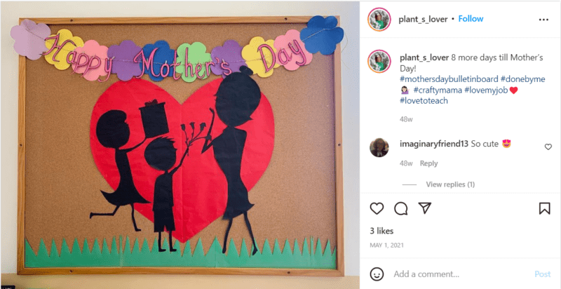 Happy Mother's Day bulletin board