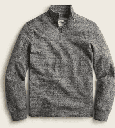 Men's grey knit half zip