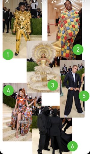 Example of a Met Gala attendance question