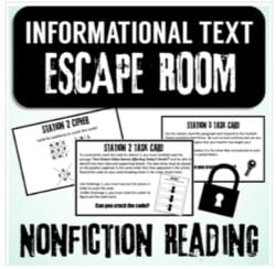 "informational text escape room" by Teach with All Your Heart