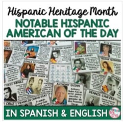 "hispanic heritage month, notable hispanic American of the day" by Sra. Cruz