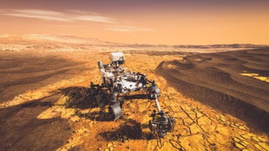 Rover on Mars for Mission to Mars activities