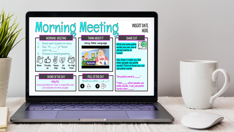 10 Interactive Morning Meeting Google Slides For January