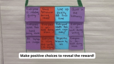 粘稠的笔记涵盖了一个神秘的奖励，上面有文字“做出积极的选择以揭示奖励”