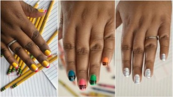 Best Teacher Nail Art Designs Apples Pencils Notebooks And More 