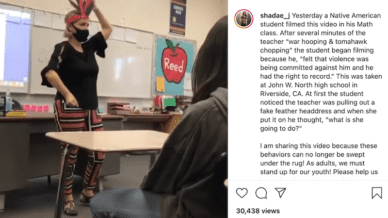 A Teacher Put on a Fake Headdress To Teach Math. How Did This Even Happen?