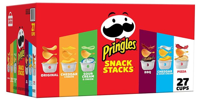 Pringles Snack Packs box