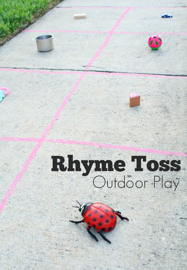 Rhyme Toss outdoor games for kids