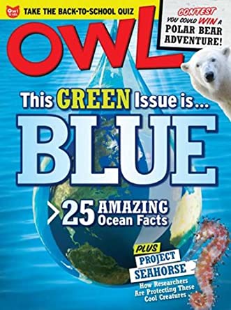 Portadas para OWL como ejemplos de las mejores revistas científicas para niños