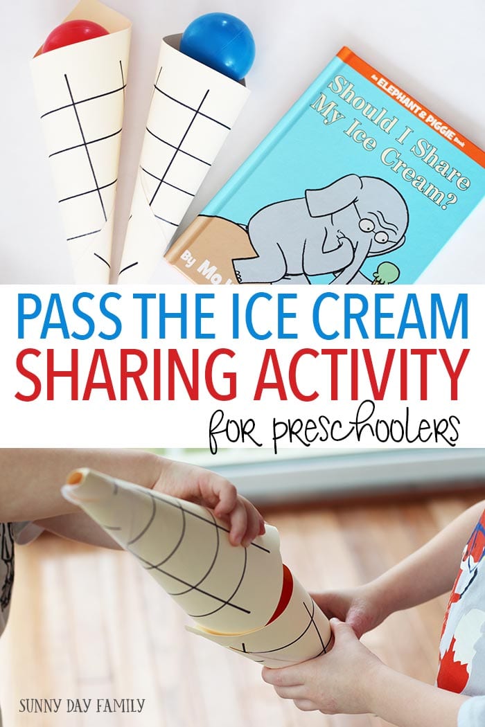 Poster for a pass the ice cream sharing activity