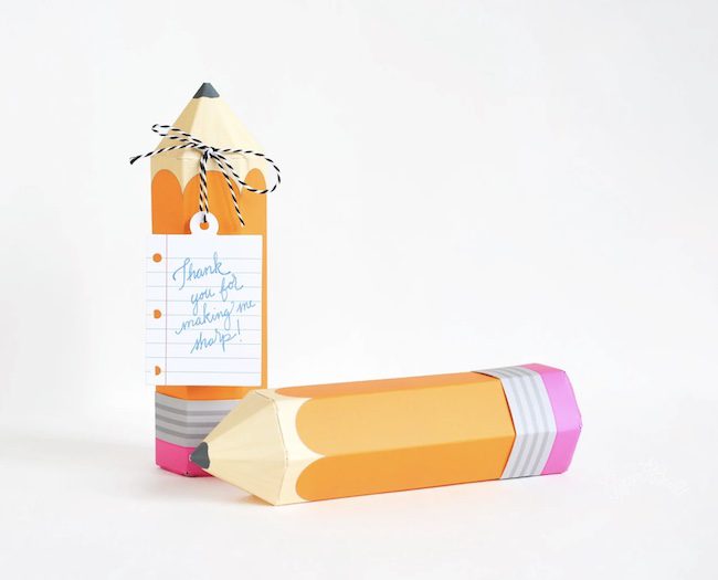 DIY paper pencil gift holders