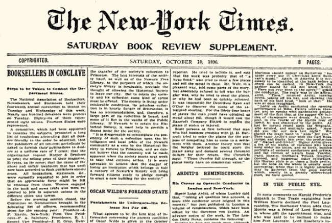 Image of first published New York Times Book Review