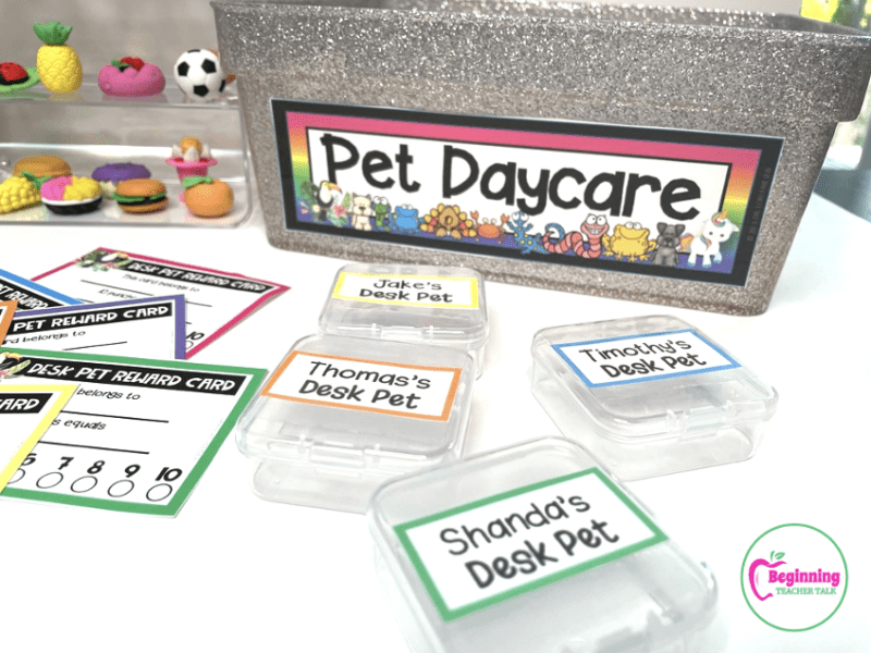 a pet daycare made from a sparkly storage bin