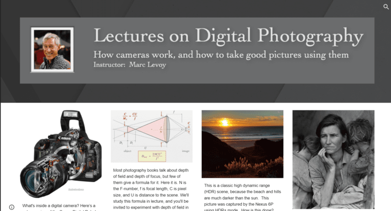 Lectures on Photography lesson plans