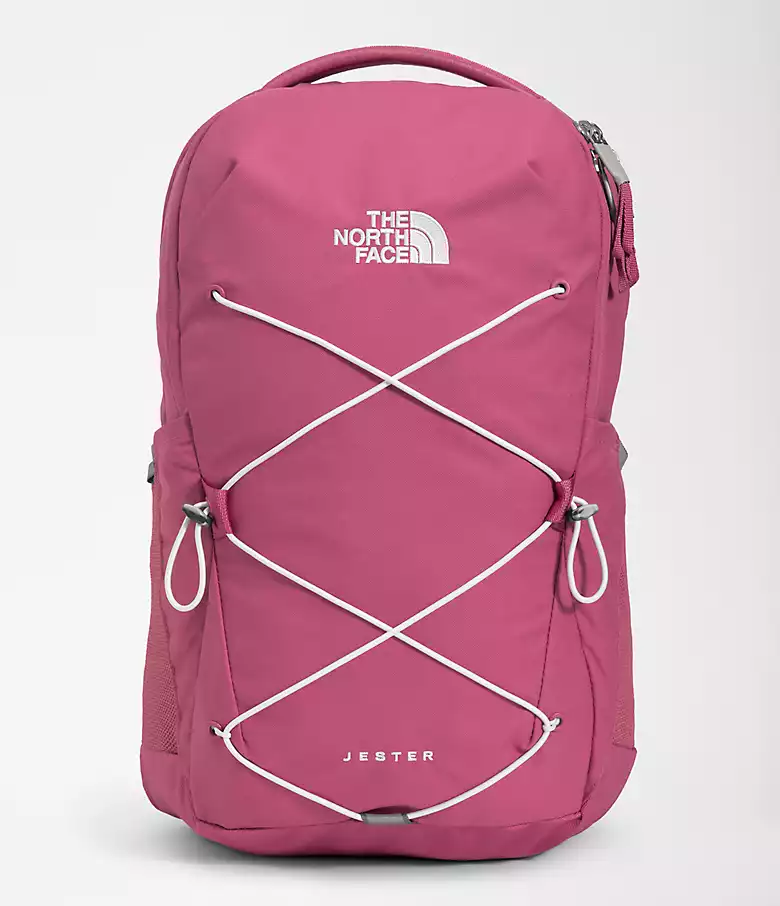 Pink North Face backpack