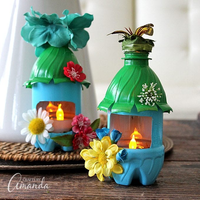 plastic bottle fairy houses 