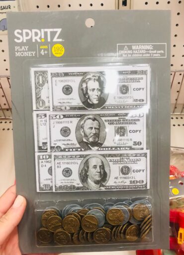 Play money set from Target