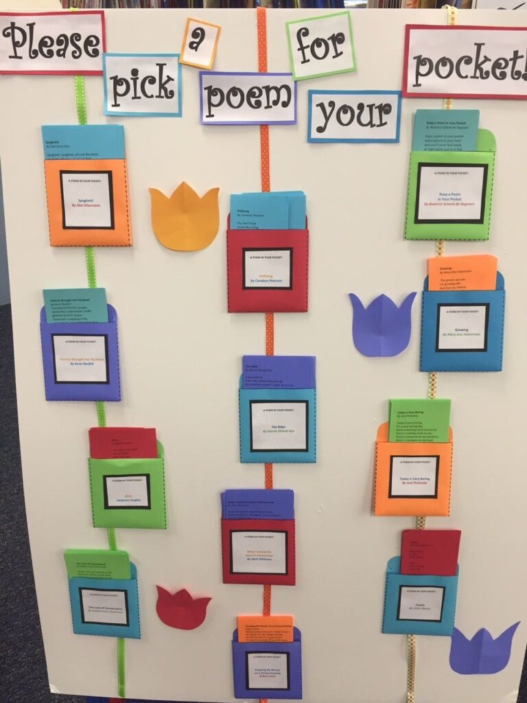 Poem for your pocket April bulletin board