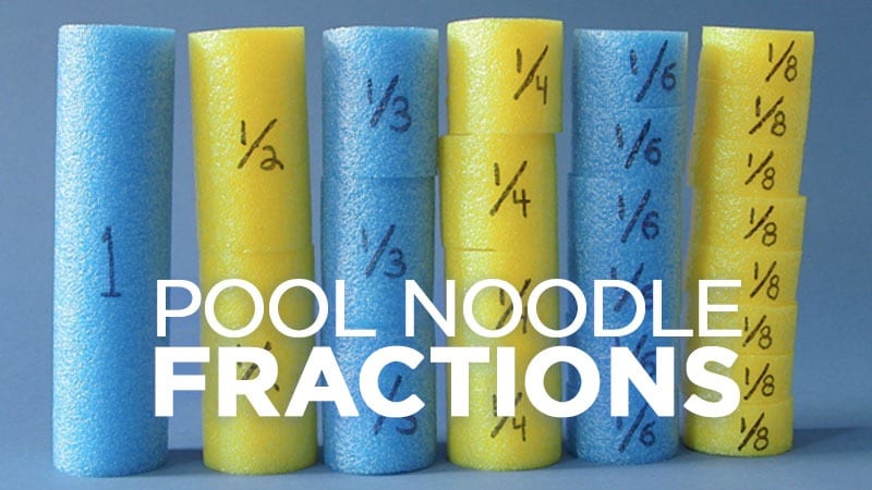 Pool noddles to simplify fractions