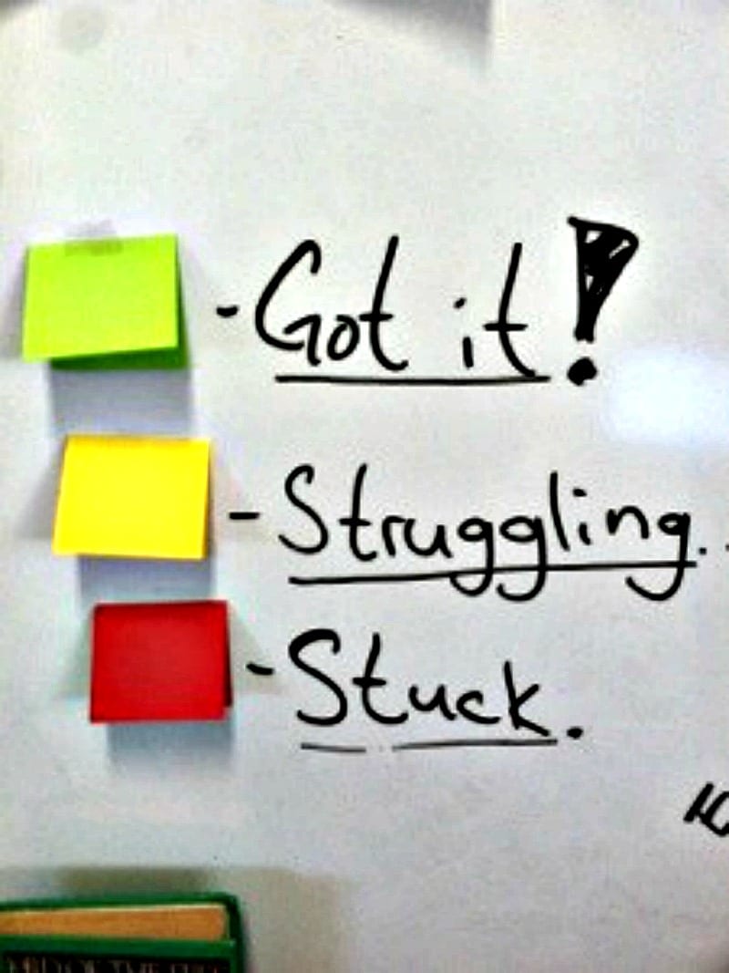 Sticky notes for comprehension