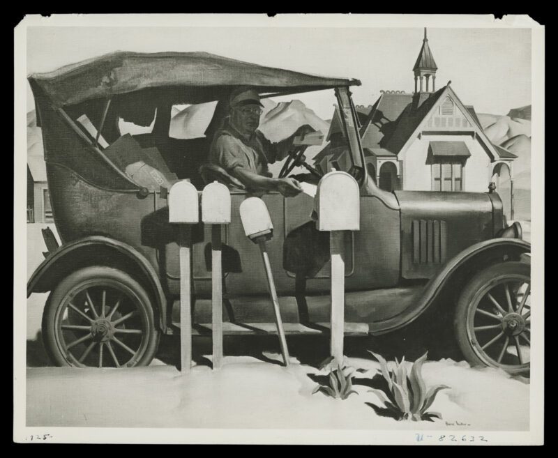 Photo of mail delivery in 1925