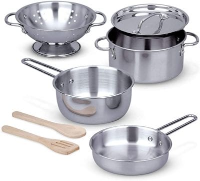 Stainless Steel Pots and Pans Play Set