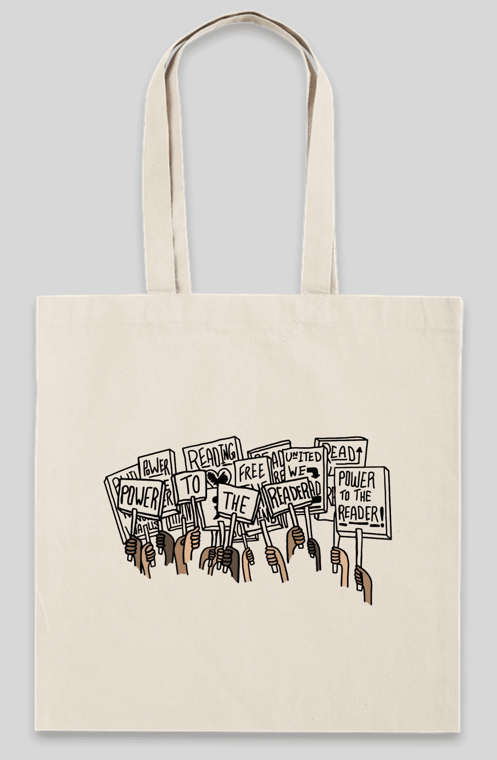 Power to the Reader tote from Semicolon Bookstore in Chicago