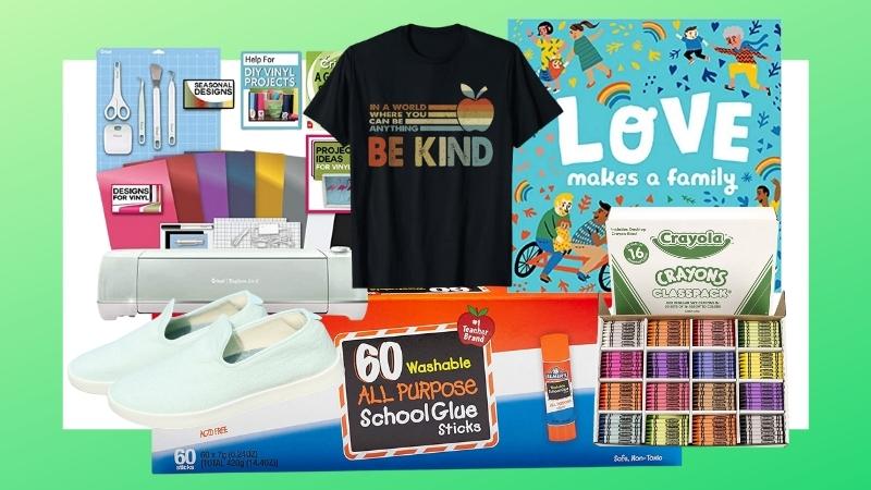 Collage of products for preschool teachers