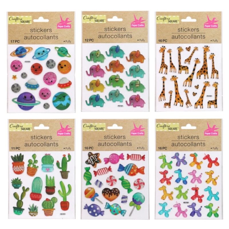Puffy stickers - inexpensive gift ideas for students