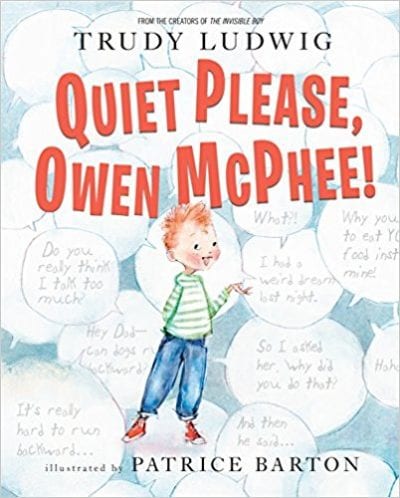 Book cover for Quiet Please, Owen McPhee as an example of second grade books