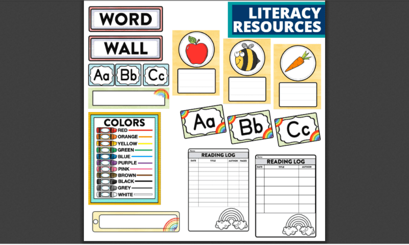 Rainbow bundle of bulletin boards