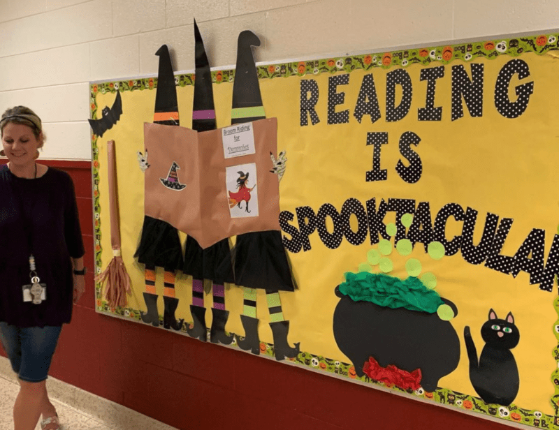 Reading is Spooktacular halloween bulletin boards