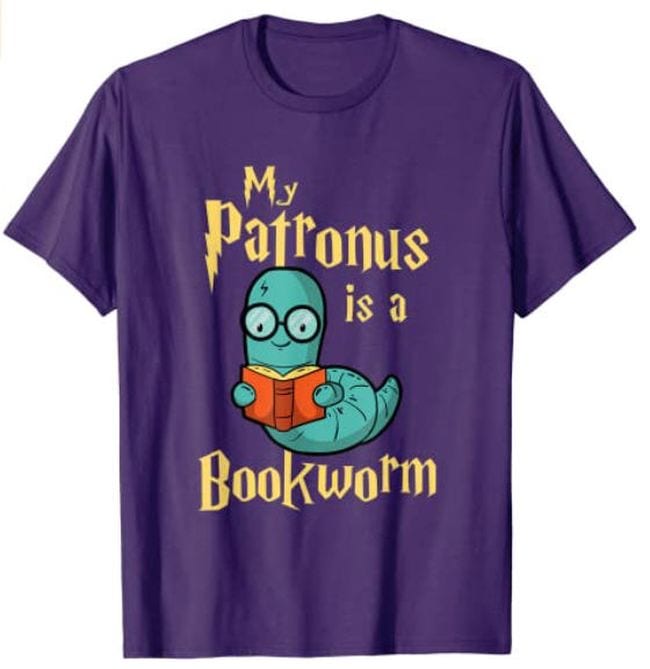 my patronus is a bookworm t shirt