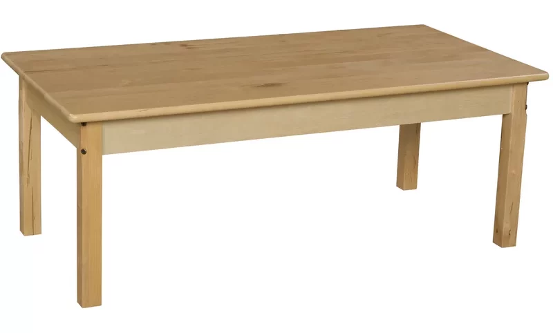 Light wooden rectangular activity table