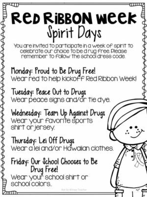24 Inspiring Red Ribbon Week Ideas And Activities For Schools Red Ribbon Week Ideas Spirit Week 300x400