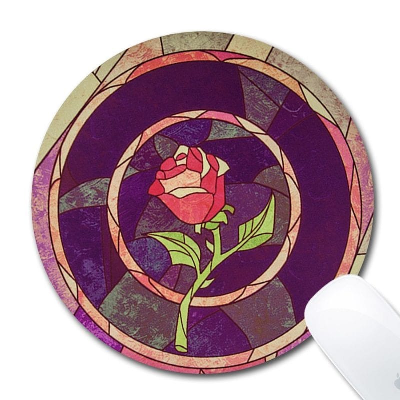 beauty and the beast rose mousepad