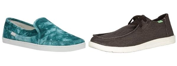 Sanuk Pair O Dice Tie-Dye and Shaka shoes