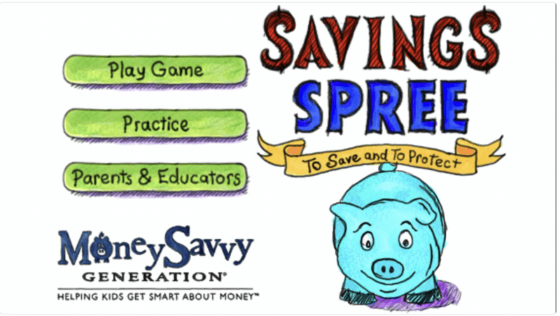 Screenshot of Savings Spree app