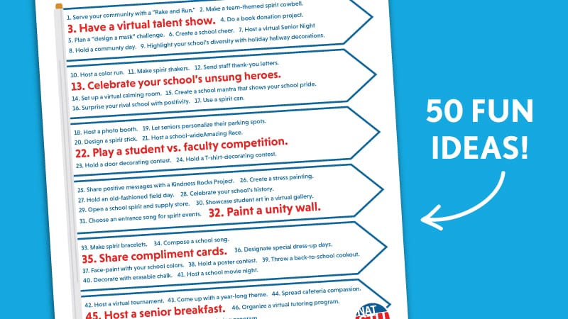 50 Tips Tricks And Ideas For Building School Spirit