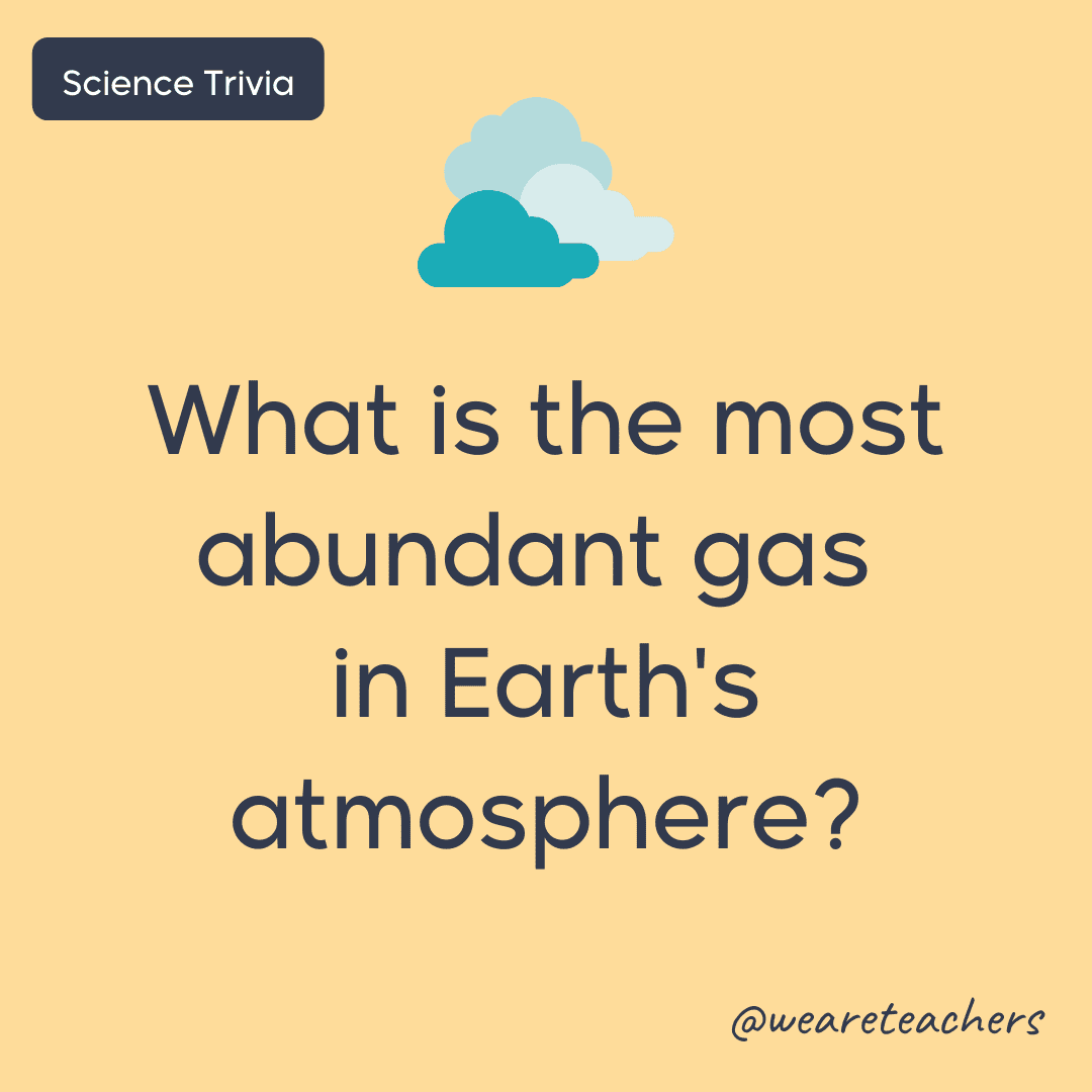 What is the most abundant gas in Earth's atmosphere? - science trivia