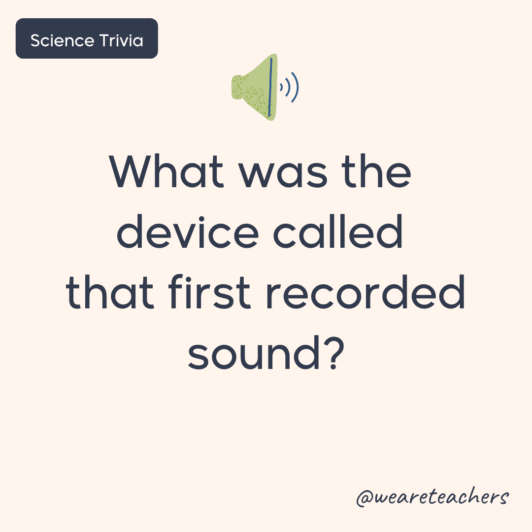 What was the device called that first recorded sound? - science trivia